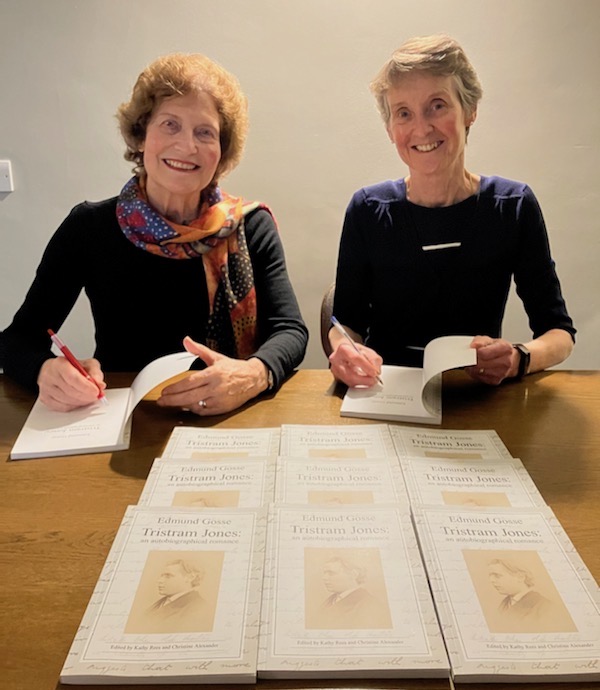 Editors Christine Alexaneder and Kathy Rees at the book launch of Tristram Jones by Edmund Gosse